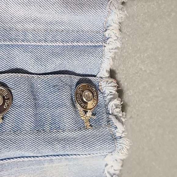 LIMITED TOO Girl's Denim Blue Jean Sleeveless Vest - Size 8 - Picture 6 of 12